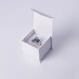 Srebrny pierścionek z niebieskim opalem Srebrny pierścionek z niebieskim opalem